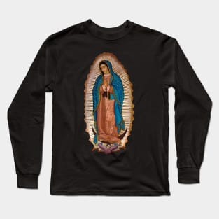 Our Lady of Guadalupe (transparent background design) Long Sleeve T-Shirt